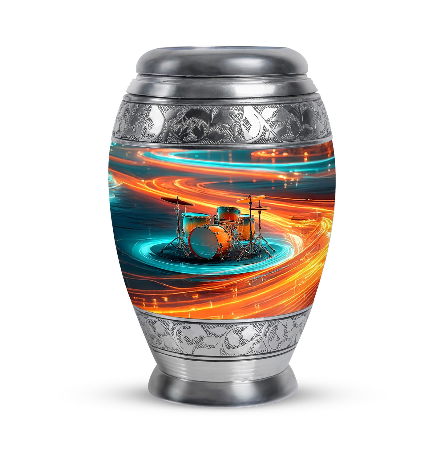 Gray Drums Beacon Cremation Urns for Human Ashes - 10-inch, 200 cu in - Yatskia
