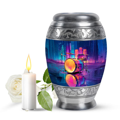 Blue Drums Cremation Urns - Honored Remembrance 10-inch, 200 cu in - Yatskia