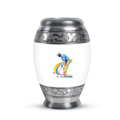 White Venerable Golf Cremation Urns for Human Ashes - 10-inch, 200 cu in - Yatskia