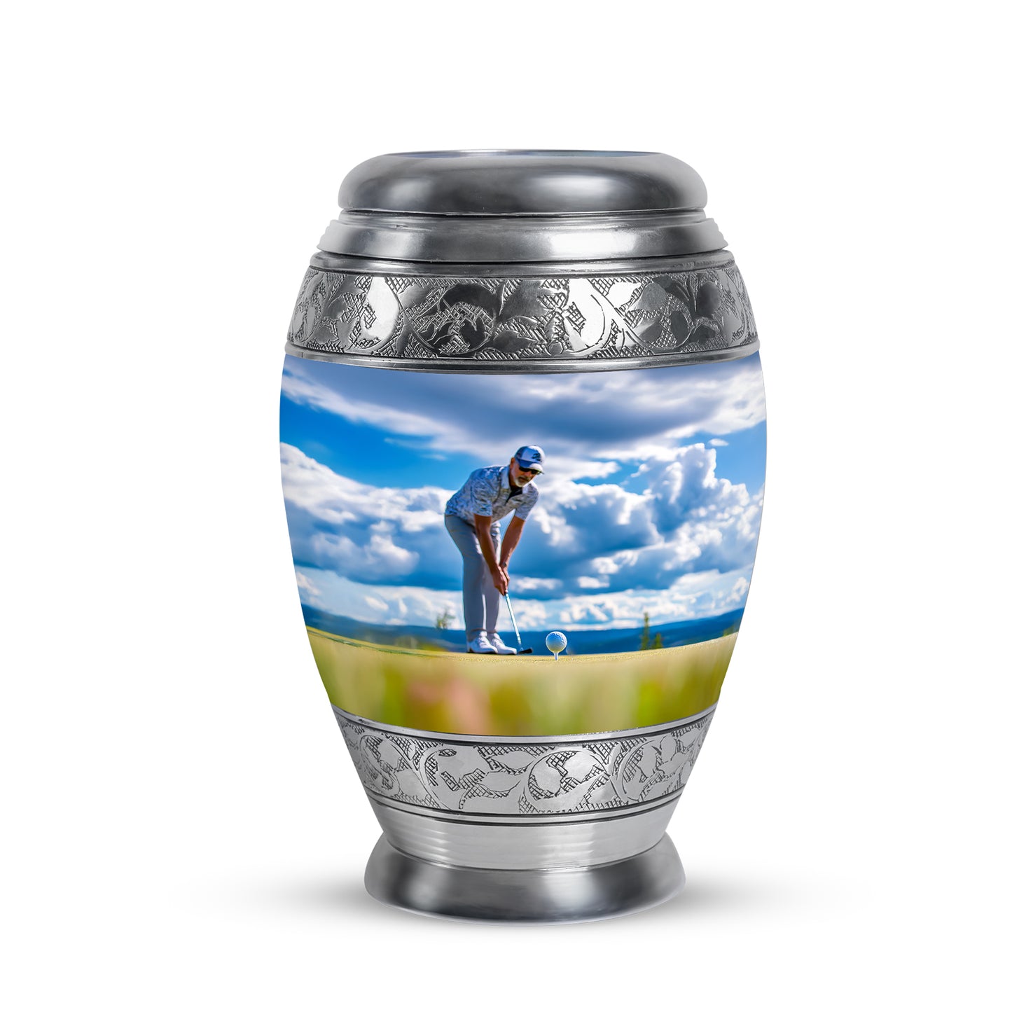 Blue Golf Legacy Cremation Urns for Human Ashes - 10-inch, 200 cu in - Yatskia