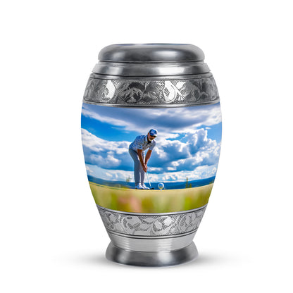 Blue Golf Legacy Cremation Urns for Human Ashes - 10-inch, 200 cu in - Yatskia