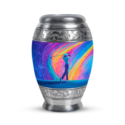 Timeless Purple Golf Cremation Urn for Ashes - 10-inch, 200 cu in - Yatskia