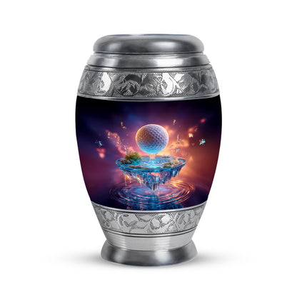 Purple Golf Embrace Cremation Urns for Human Ashes - 10-inch, 200 cu in - Yatskia