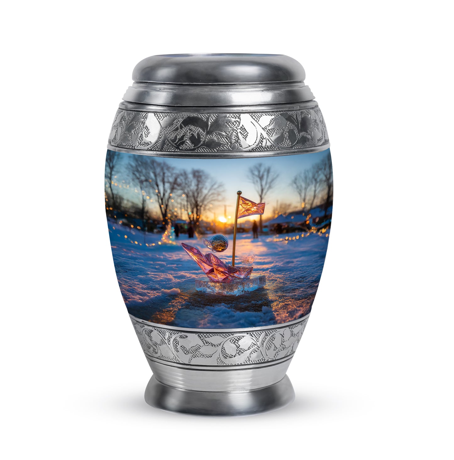Personalized Blue Golf Cremation Urns for Ashes - Enchanting 10-inch - Yatskia