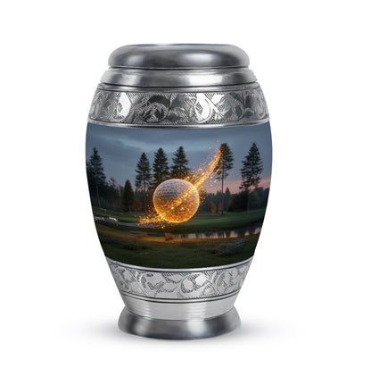 Harmonious Golf Cremation Urns for Human Ashes - Blue 10-inch - Yatskia