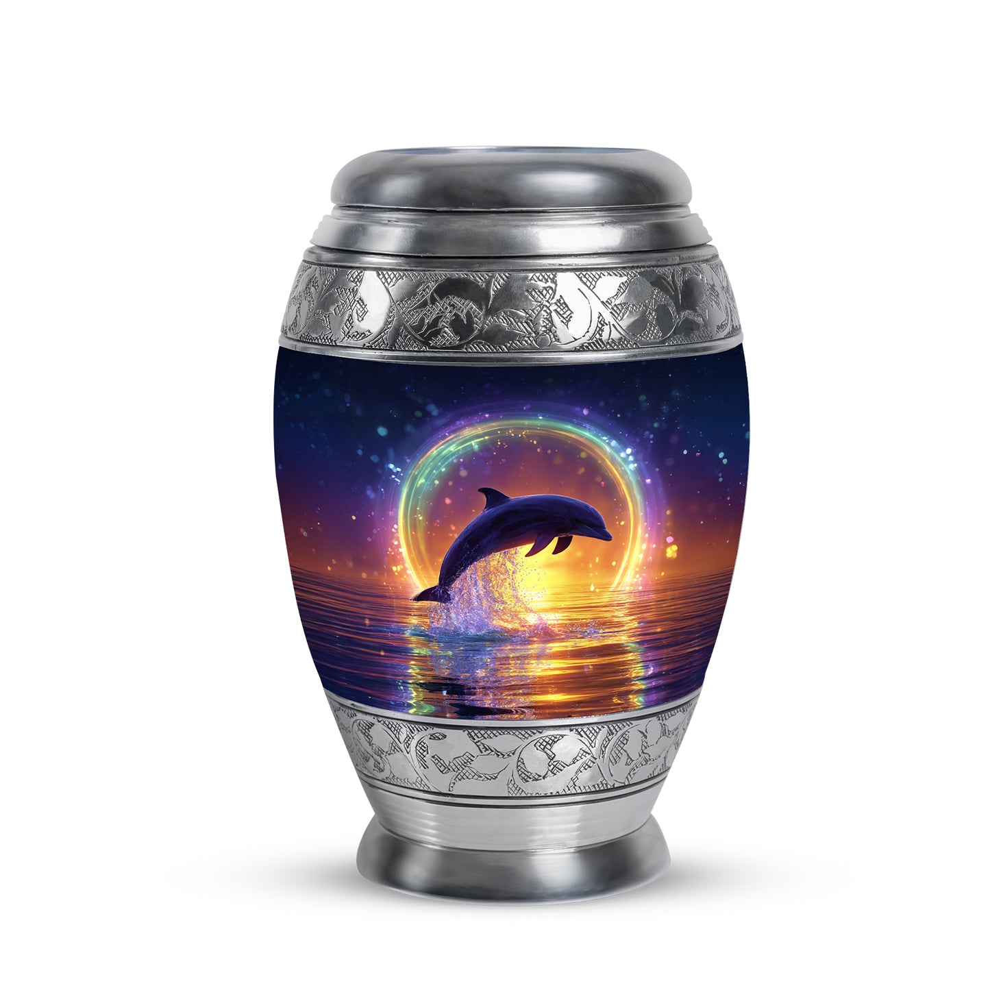 Blue Dolphin Cremation Urns - Imperial Promise 10-inch, 200 cu in - Yatskia