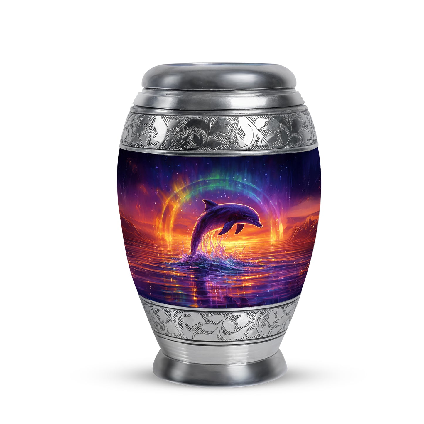 Hallowed Dolphin Cremation Urns for Human Ashes - Blue 10-inch - Yatskia