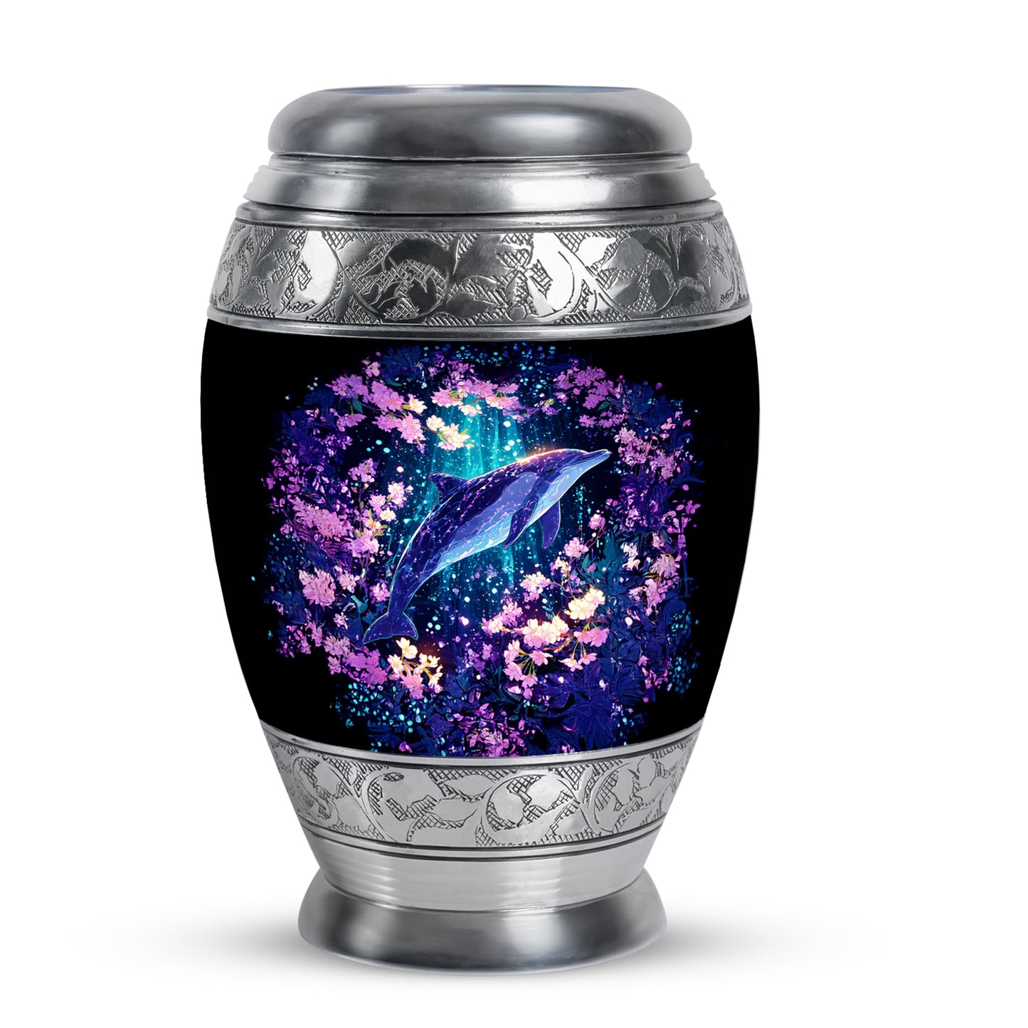 Personalized Blue Dolphin Cremation Urns for Ashes - Captivating 10-inch - Yatskia