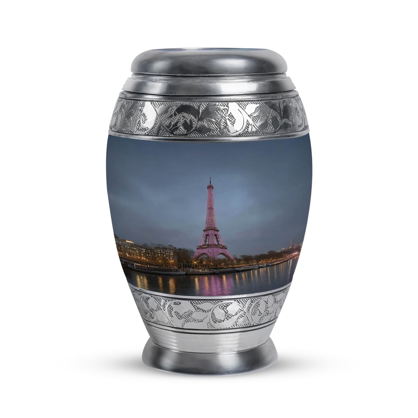Sublime Eiffel Tower Cremation Urns for Human Ashes - Blue 10-inch - Yatskia