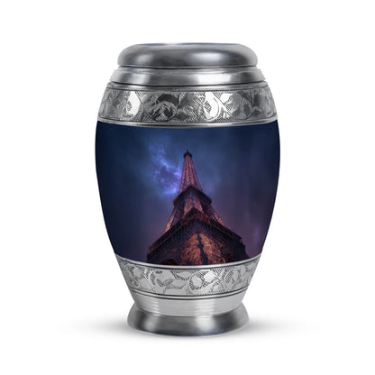 Personalized Eiffel Tower Cremation Urns - Wondrous Blue 10-inch, 200 cu in - Yatskia