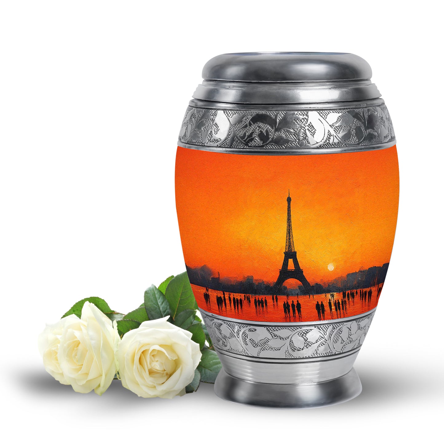 Personalized Gold Eiffel Tower Cremation Urns for Ashes - Transcendent 10-inch - Yatskia