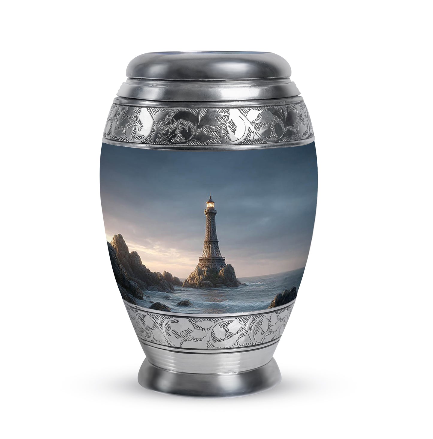 Personalized Eternal Eiffel Tower Cremation Urns - Blue 10-inch, 200 cu in - Yatskia