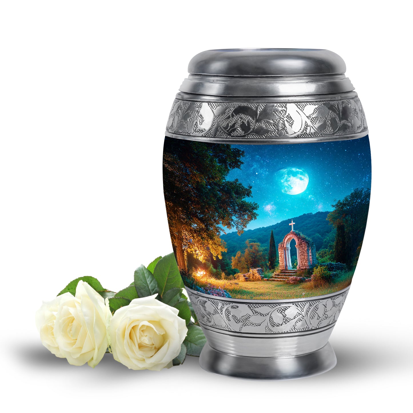 Blue Cross Cremation Urns - Imperial Testament 10-inch, 200 cu in - Yatskia