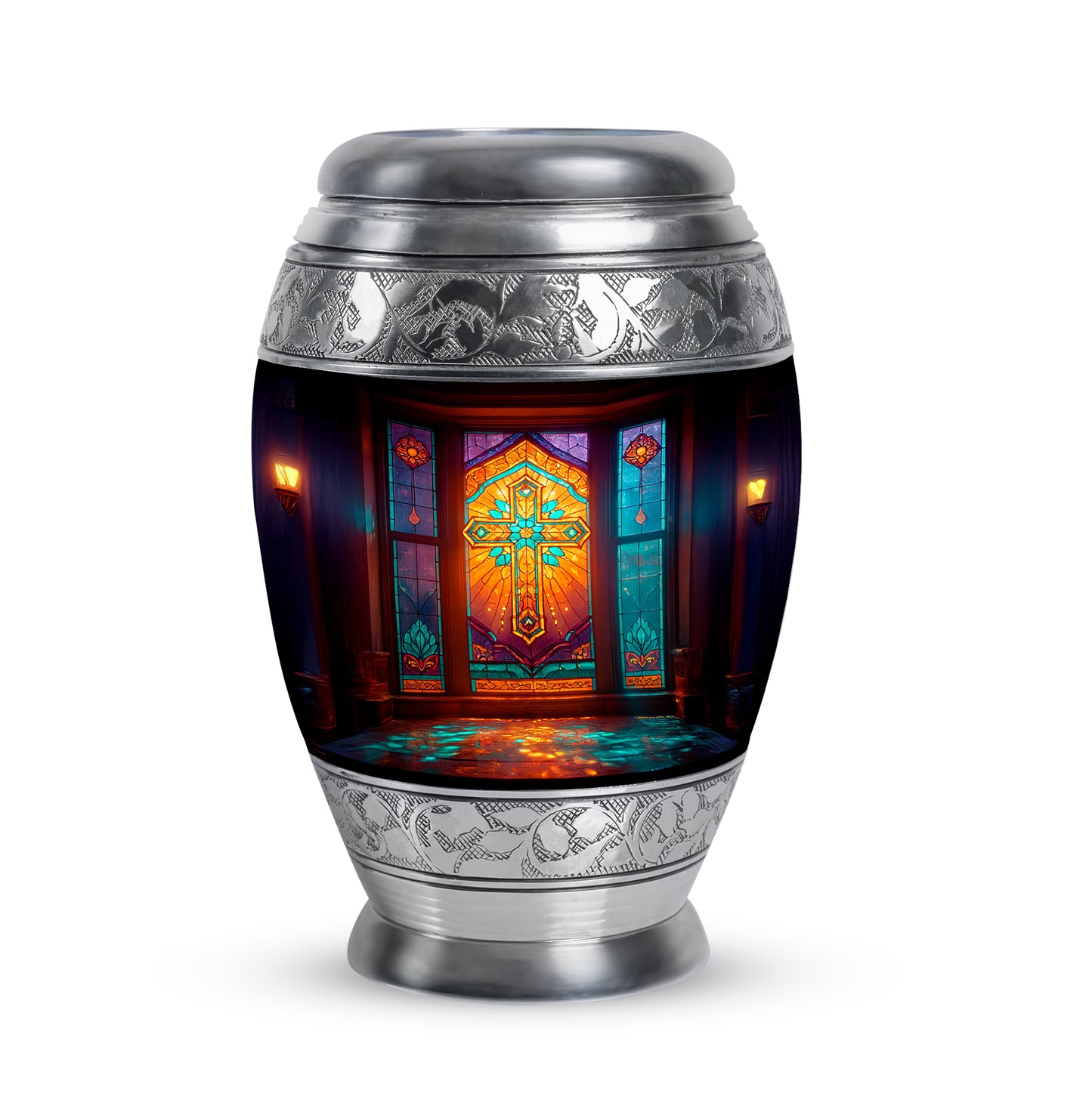Harmonious Cross Cremation Urns for Human Ashes - Black 10-inch - Yatskia