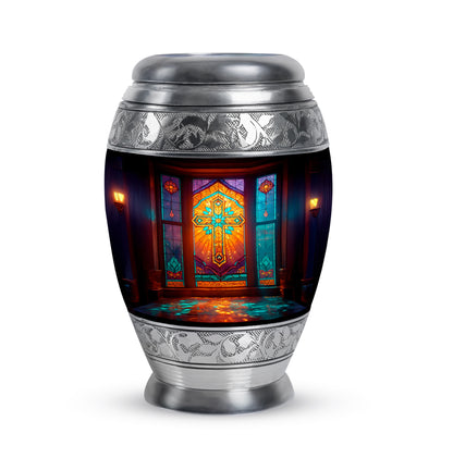 Harmonious Cross Cremation Urns for Human Ashes - Black 10-inch - Yatskia