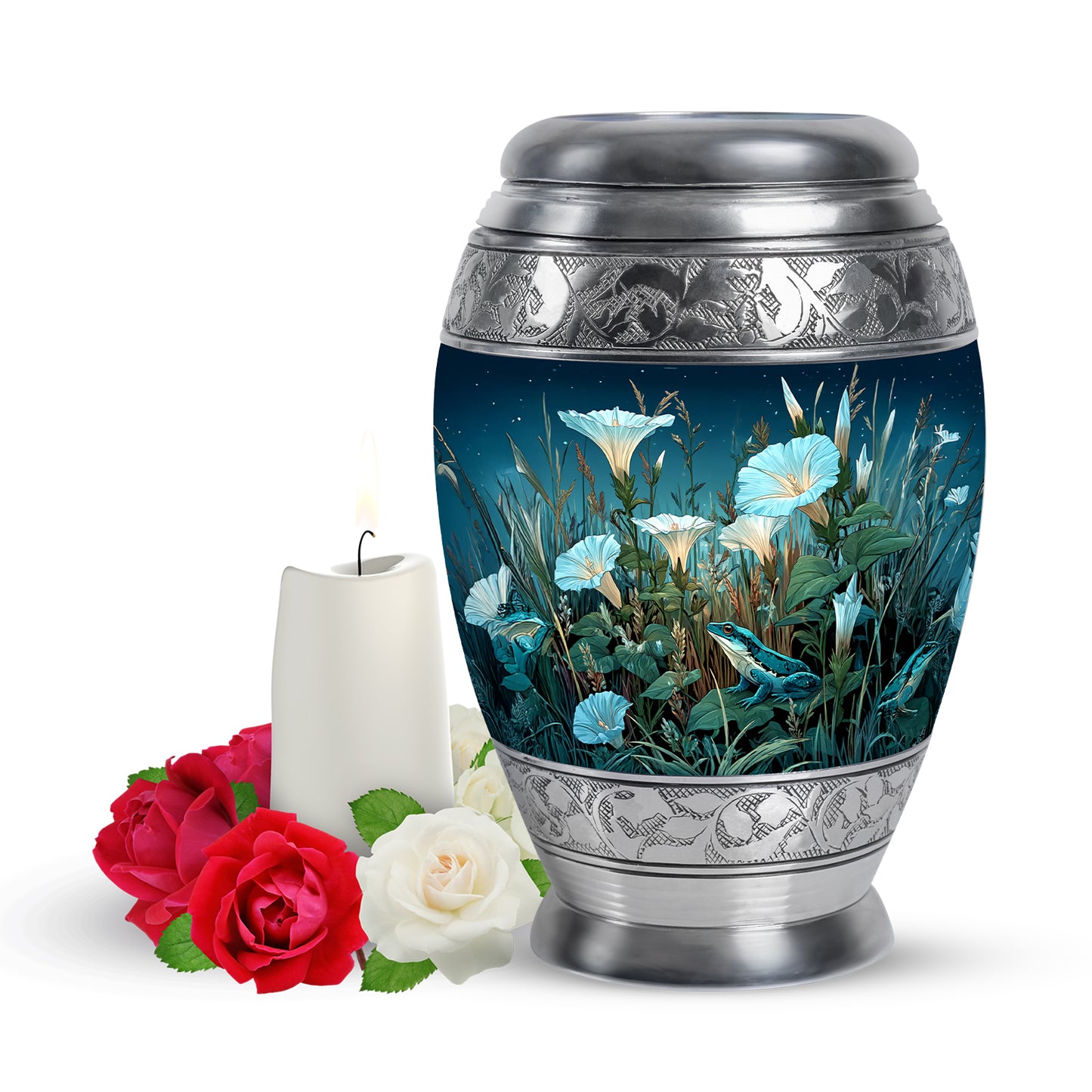 Blue Frog Heritage Cremation Urns for Human Ashes - 10-inch, 200 cu in - Yatskia