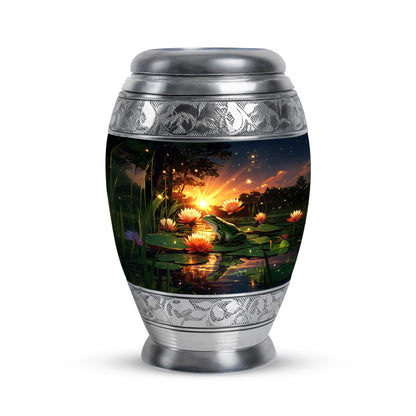 Blue Frog Cremation Urns - Enduring Reflection 10-inch, 200 cu in - Yatskia