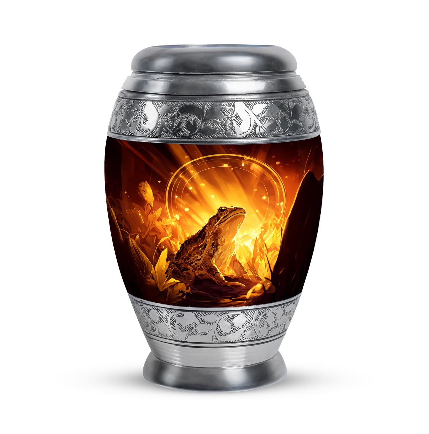 Regal Frog Memorial Cremation Urns - Gold 10-inch, 200 cu in - Yatskia