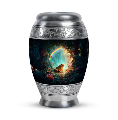 Illustrious Frog Memorial Cremation Urns - Black 10-inch, 200 cu in - Yatskia