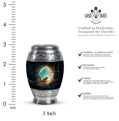 Ebony Frog Cremation Urn lifestyle display on memorial shelf - regal frog design with crown-inspired accents - mini keepsake memorial for portion of cremation ashes
