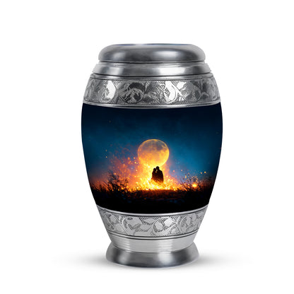 Blue Beloved Campfire Cremation Urns for Human Ashes - 10-inch, 200 cu in - Yatskia