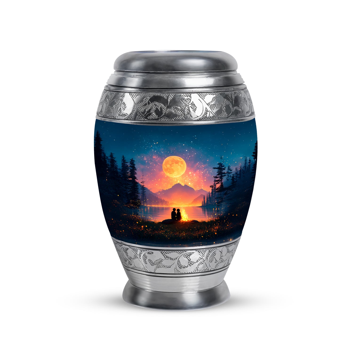 Hallowed Campfire Cremation Urns for Human Ashes - Blue 10-inch - Yatskia