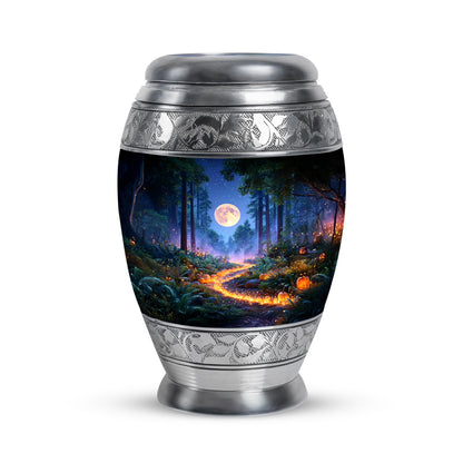 Blue Halloween Cremation Urns - Opulent Embrace 10-inch, 200 cu in - Yatskia