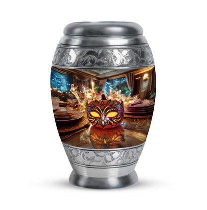 Personalized Seraphic Halloween Cremation Urns - Gold 10-inch, 200 cu in - Yatskia
