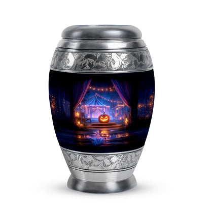 Remarkable Halloween Memorial Cremation Urns - Black 10-inch, 200 cu in - Yatskia