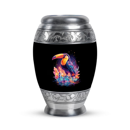 Personalized Seraphic Hornbill Cremation Urns - Black 10-inch, 200 cu in - Yatskia
