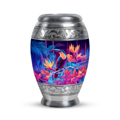 Remarkable Hornbill Memorial Cremation Urns - Purple 10-inch, 200 cu in - Yatskia