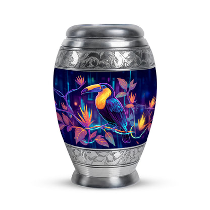 Personalized Blue Hornbill Cremation Urns for Ashes - Transcendent 10-inch - Yatskia