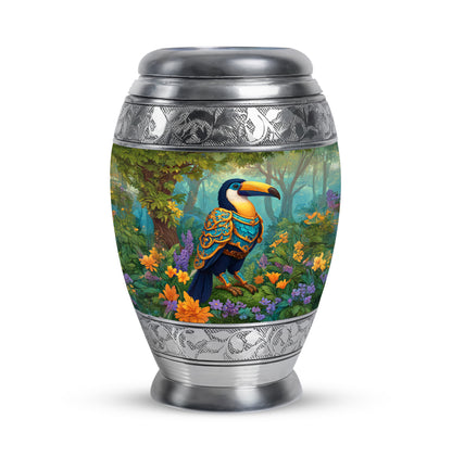 Ethereal Hornbill Memorial Cremation Urns - Yellow 10-inch, 200 cu in - Yatskia