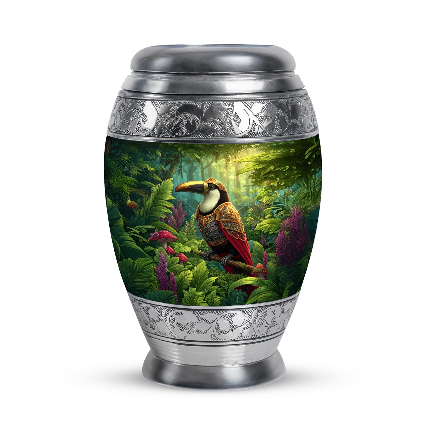 Lustrous Hornbill Cremation Urns for Human Ashes - Yellow 10-inch - Yatskia