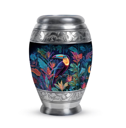 Blue Hornbill Cremation Urns - Opulent Journey 10-inch, 200 cu in - Yatskia