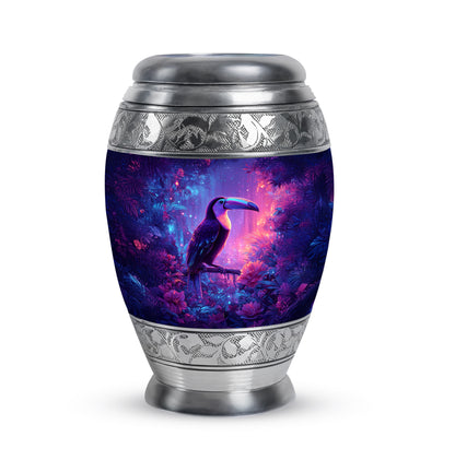 Personalized Eternal Hornbill Cremation Urns - Blue 10-inch, 200 cu in - Yatskia