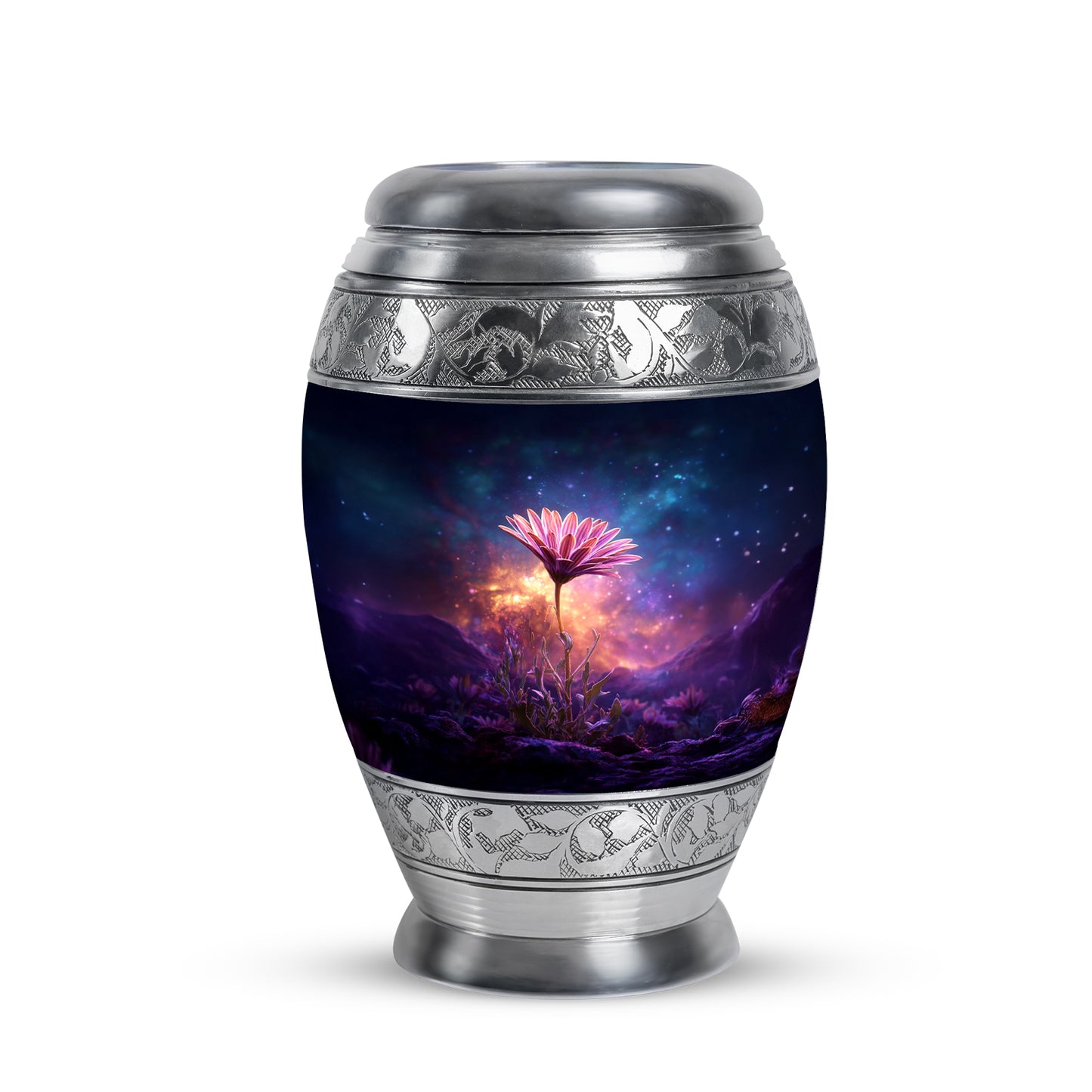 Remarkable Daisy Memorial Cremation Urns - Blue 10-inch, 200 cu in - Yatskia