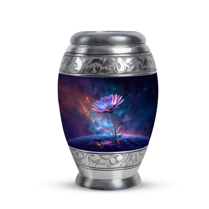 Hallowed Daisy Cremation Urns for Human Ashes - Blue 10-inch - Yatskia