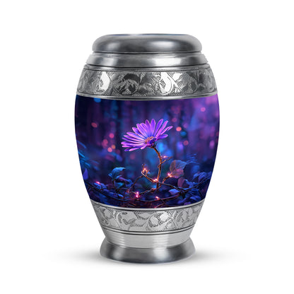 Personalized Daisy Cremation Urns - Pristine Blue 10-inch, 200 cu in - Yatskia