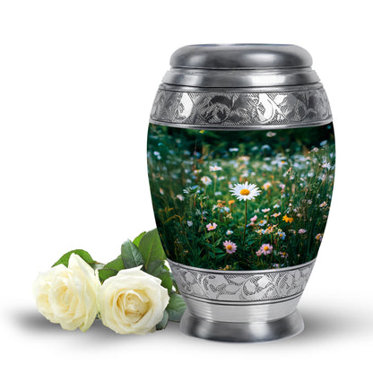Personalized Seraphic Daisy Cremation Urns - Green - Yatskia