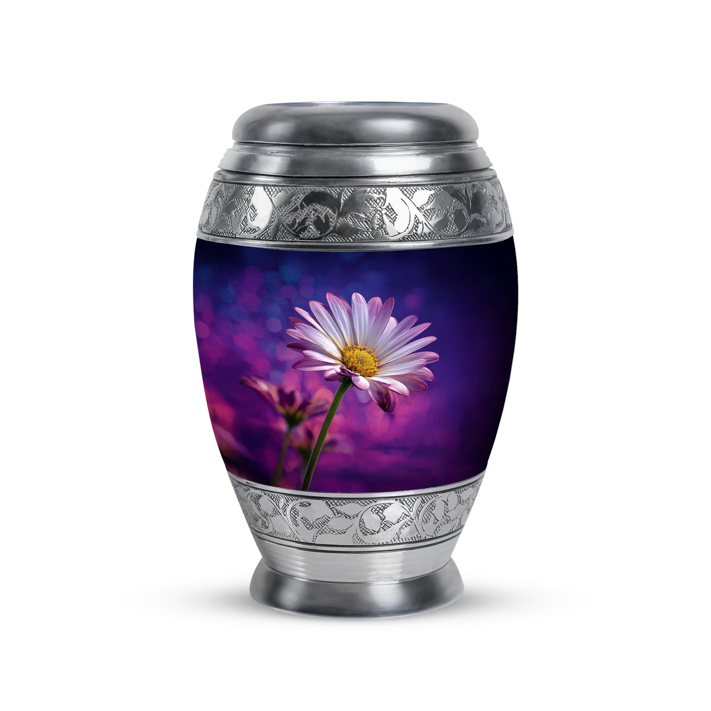 Blue Daisy Cremation Urns - Imperial Solace 10-inch, 200 cu in - Yatskia