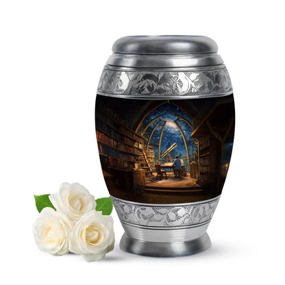 Personalized Black Heavenly Angel Cremation Urns for Human Ashes - 10-inch, 200 cu in - Yatskia