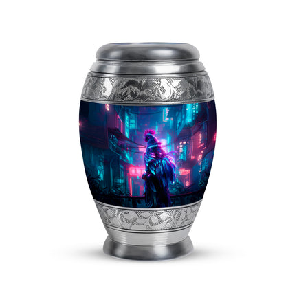 Graceful Blue Hen Solace Urn for Human Ashes - 10-inch, 200 cu in - Yatskia