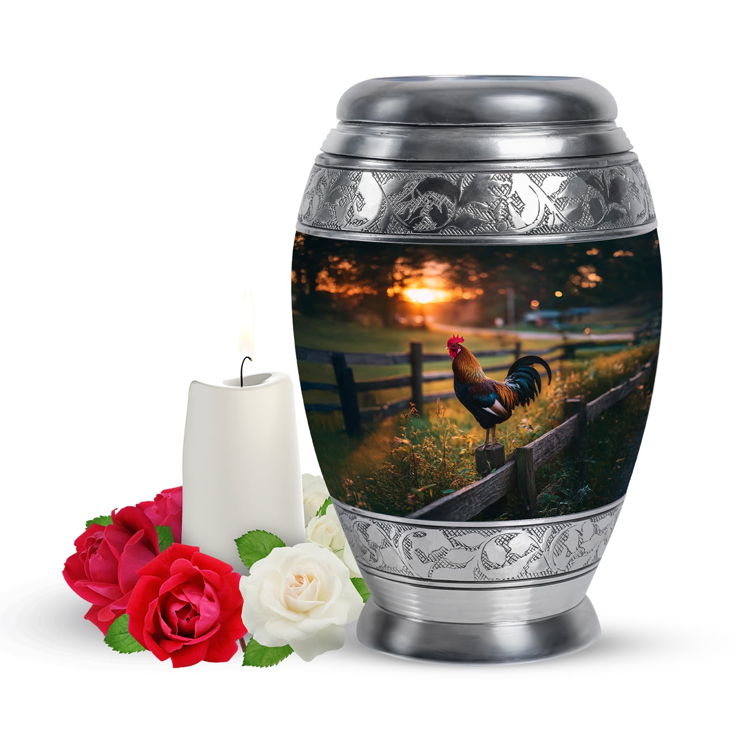 Sublime Hen Cremation Urns for Human Ashes - Black 10-inch - Yatskia