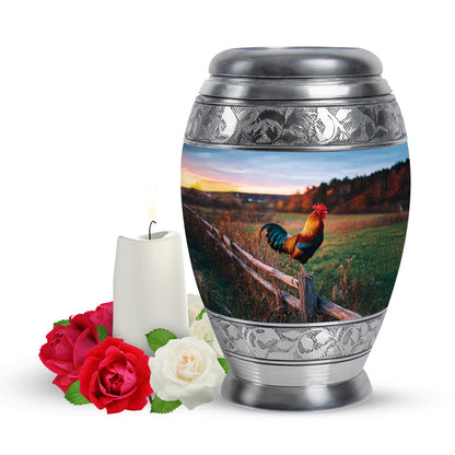 Remarkable Hen Memorial Cremation Urns - Blue 10-inch, 200 cu in - Yatskia