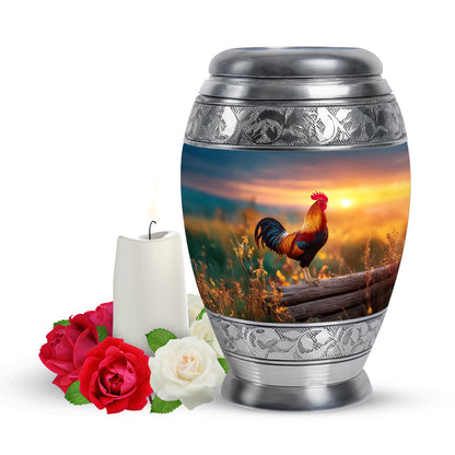 Hallowed Hen Cremation Urns for Human Ashes - Blue 10-inch - Yatskia