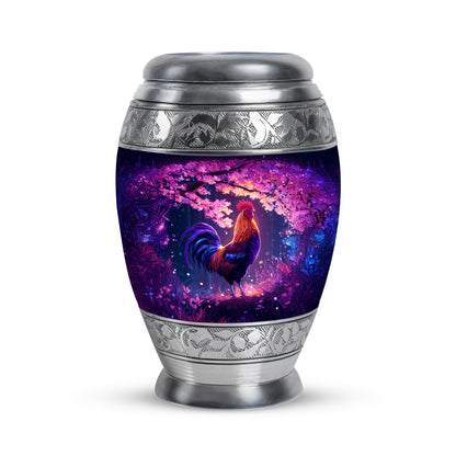 Personalized Refined Hen Cremation Urns - Purple 10-inch, 200 cu in - Yatskia