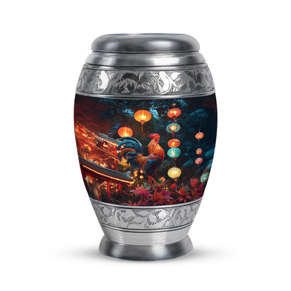 Regal Hen Memorial Cremation Urns - Blue 10-inch, 200 cu in - Yatskia