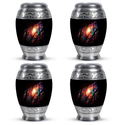 Jet Black Hen Cremation Urn urn with complimentary velvet bag - regal hen design with crown-inspired accents - 10 inch aluminum urn for cremated remains