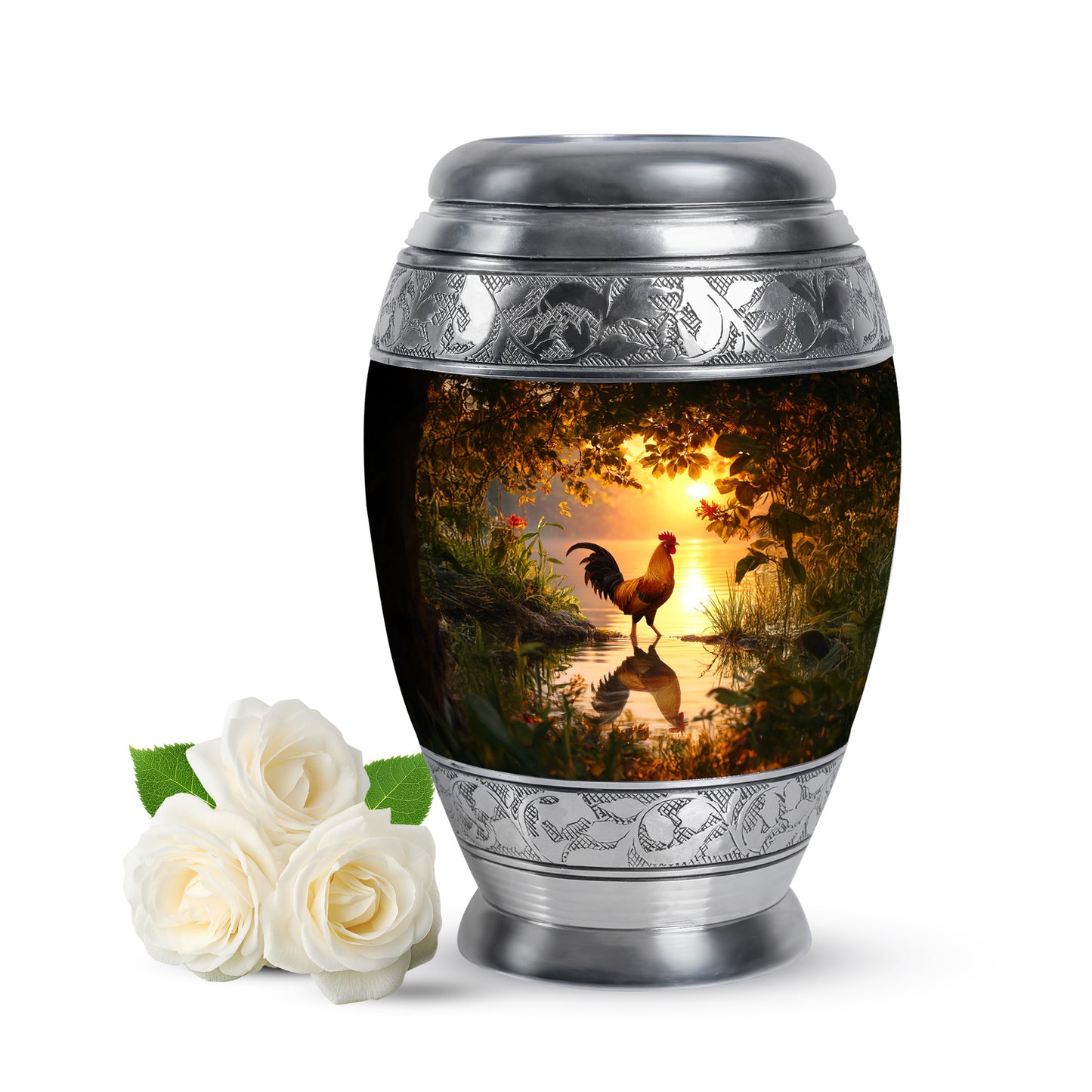 Gold Hen Cremation Urns - Enduring Guardian 10-inch, 200 cu in - Yatskia